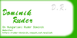 dominik ruder business card